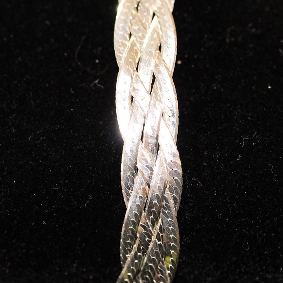 Sterling Silver 925, Franco Link Weave Bracelet - Picture 2 of 8